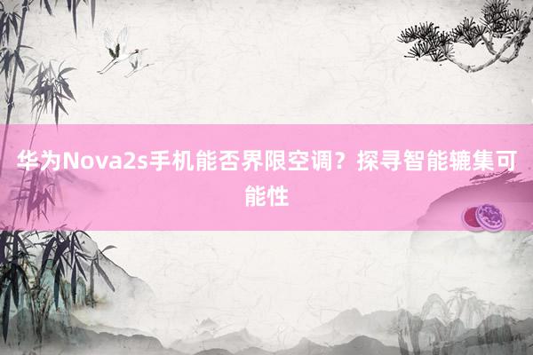 华为Nova2s手机能否界限空调？探寻智能辘集可能性